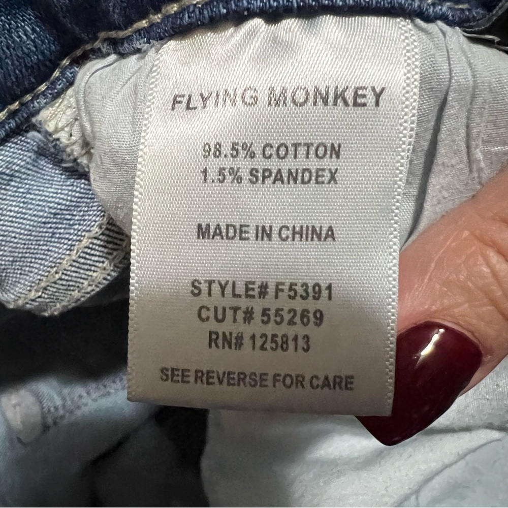 Flying Monkey Light Blue Wide Leg Jeans - Picture 12 of 14